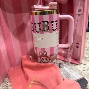 Stanley Pink and Gold Character Tumbler